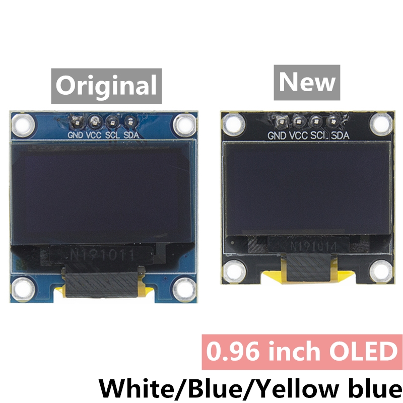 Lcd 1602 - 0.96 นิ้ว IIC Serial 4pin สีขาว/สีฟ้า/สีเหลืองสีฟ้า/สีเหลืองโมดูลแสดงผล