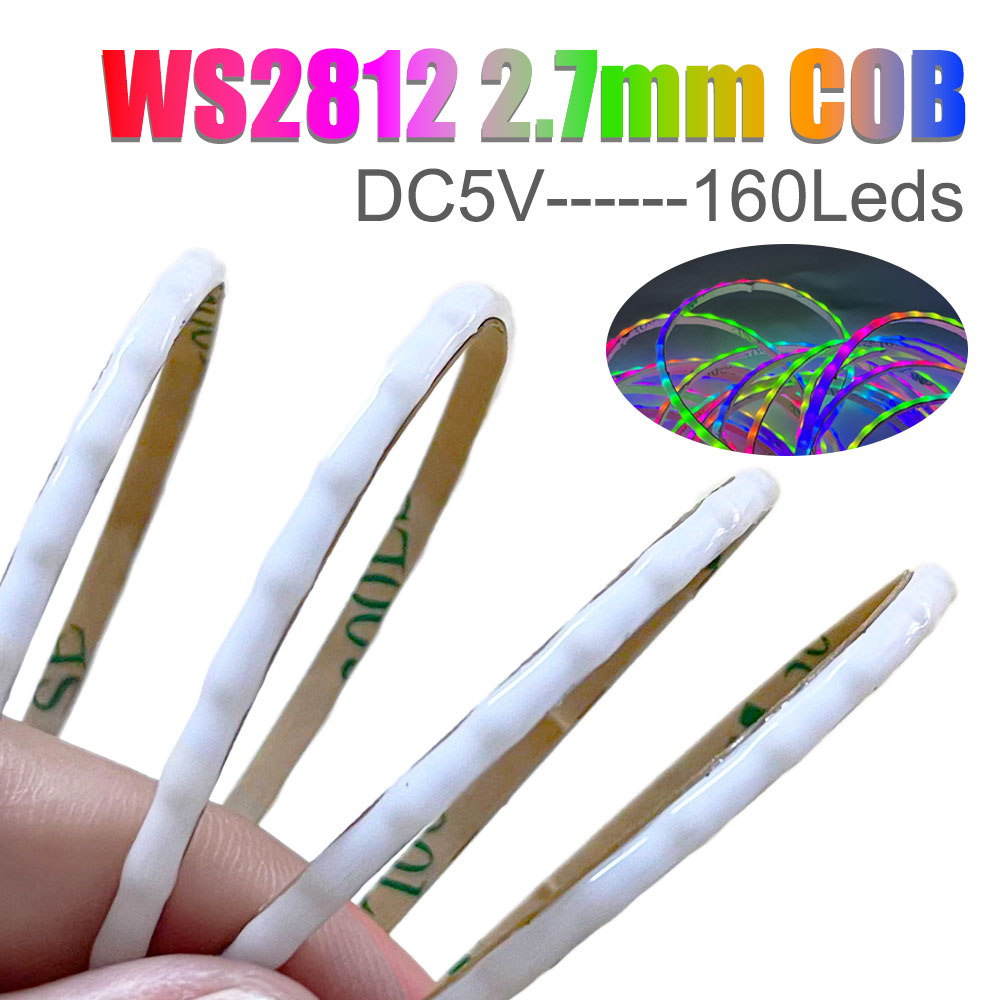 Ws2812B Strip 5V - DC5V 2.7 มม.แคบพิเศษ WS2812B COB LED