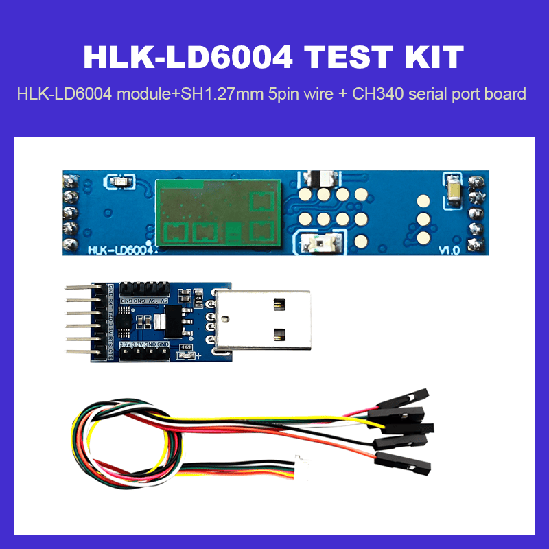 Pir Motion Sensor - ชุดทดสอบโมดูลเซ็นเซอร์เรดาร์ตรวจจับการมีอยู่ของมนุษย์แบบ 3 มิติ Hi-link 60G High-Precision