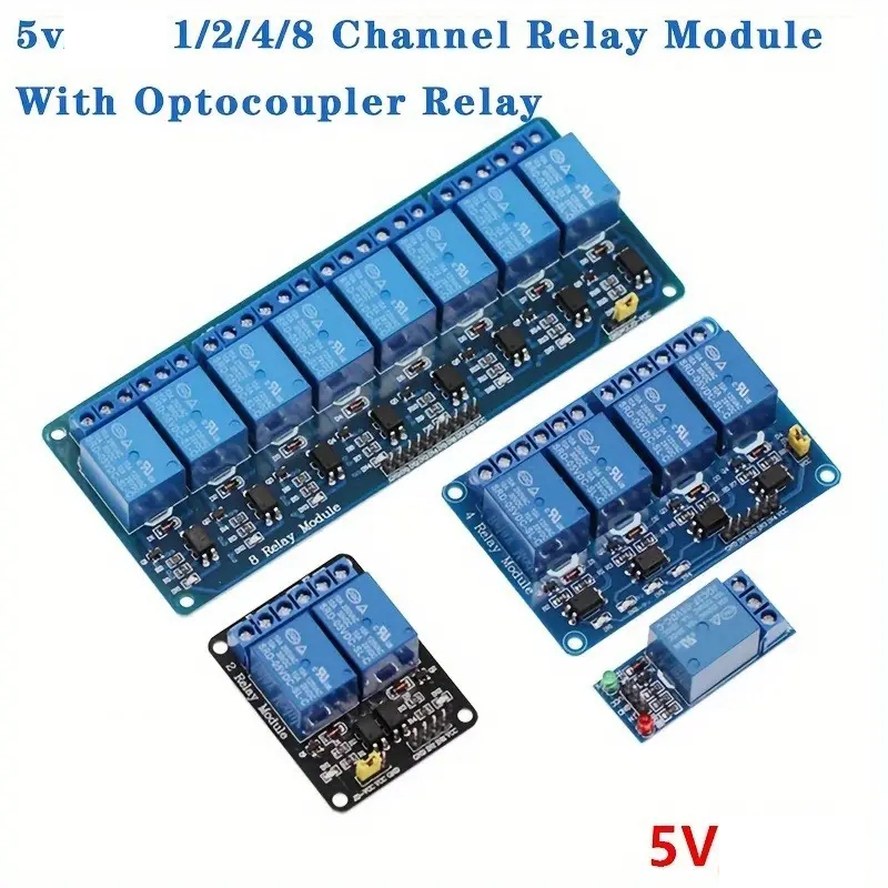 Relay Module 4 Channel - 2ชิ้น1/2/4/8ช่องรีเลย์โมดูล5V พร้อมเอาต์พุตรีเลย์เอาต์พุตรีเลย์เอาต์พุตแบบออปโต้คัปเปลอร์โมดูล1 2 4 6 8ช่องเอาท์พุตทริกเกอร์ระดับต่ำ