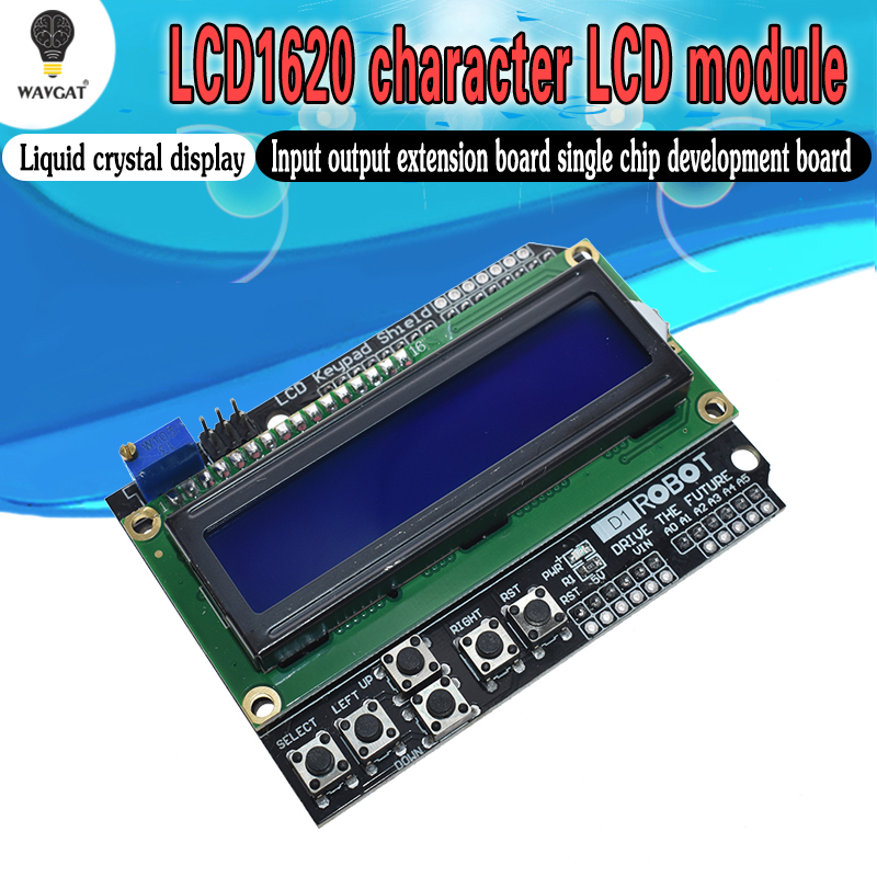 Lcd 1602 - 1PCSปุ่มกดLCD LCD1602 โมดูลLCD 1602 จอแสดงผลสำหรับArduino ATMEGA328
