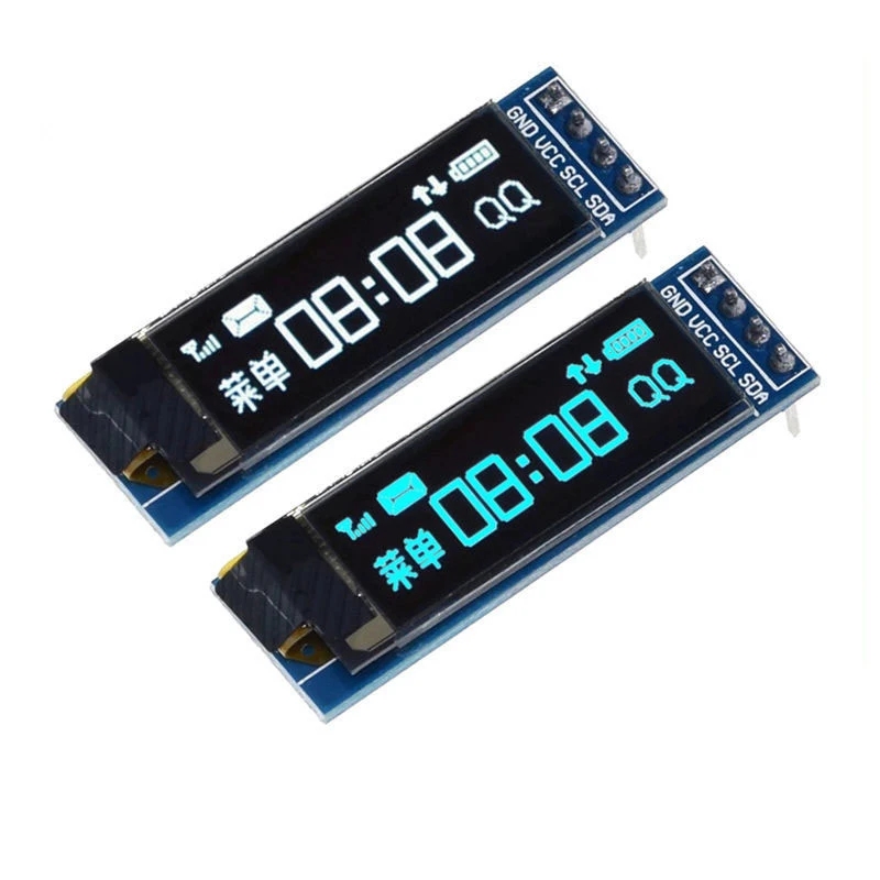 Ssd1306 - โมดูลจอแสดงผล OLED ขนาด0.91นิ้วอินเทอร์เฟซ I2C 128X3 2หน้าจอ