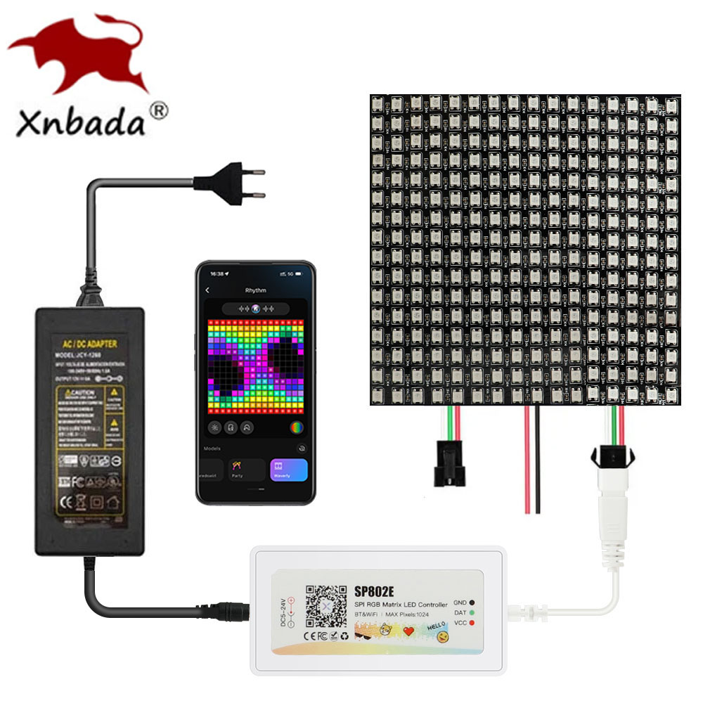 Ws2812B Strip 5V - WS2812B WS2812 RGB LED ดิจิตอลยืดหยุ่นแอดเดรสแอดเดรส SP802E