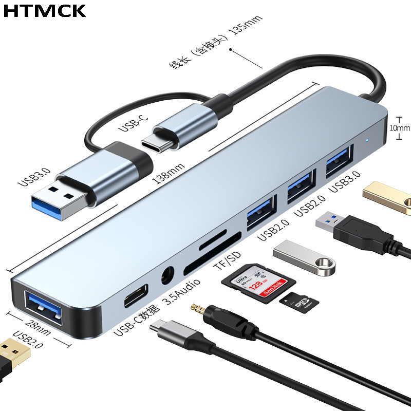 Sd Card Module - แท่นเชื่อมต่อแบบมัลติพอร์ต USB Type-C 8-in-2, อะแดปเตอร์อ่านการ์ด SD
