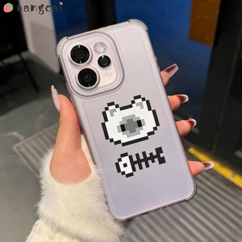 Neopixel - การ์ตูนพิกเซลแคท ไอซ์ มิสต์เคสโทรศัพท์สำหรับ iQOO 15 อัลตร้า