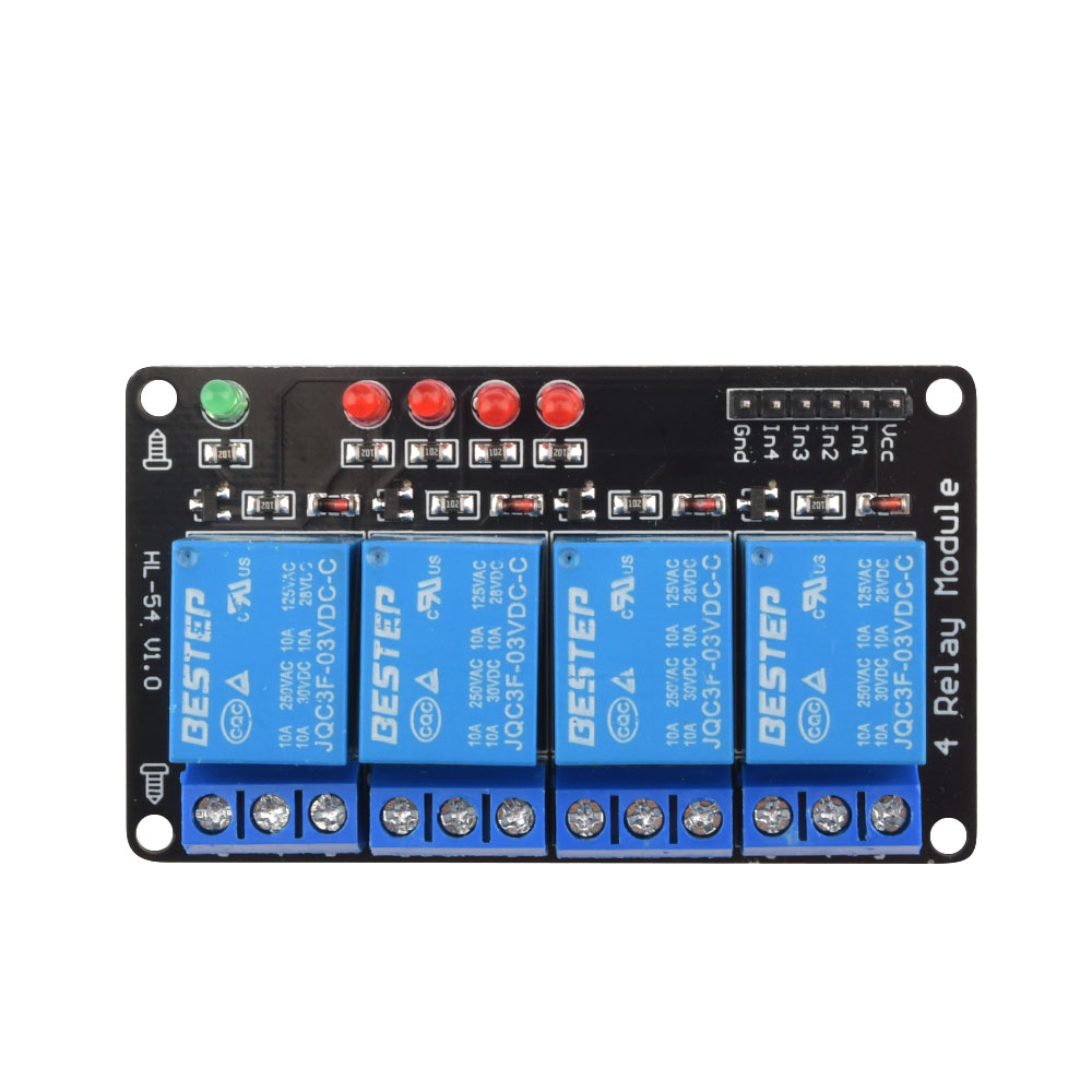 Relay Module 4 Channel - โมดูลรีเลย์ส่องสว่างแบบทริกเกอร์ระดับต่ํา 3V 3.3V 1/2/4 ช่องตัวเลือกต่างๆสําหรับโครงการอิเล็กทรอนิกส์