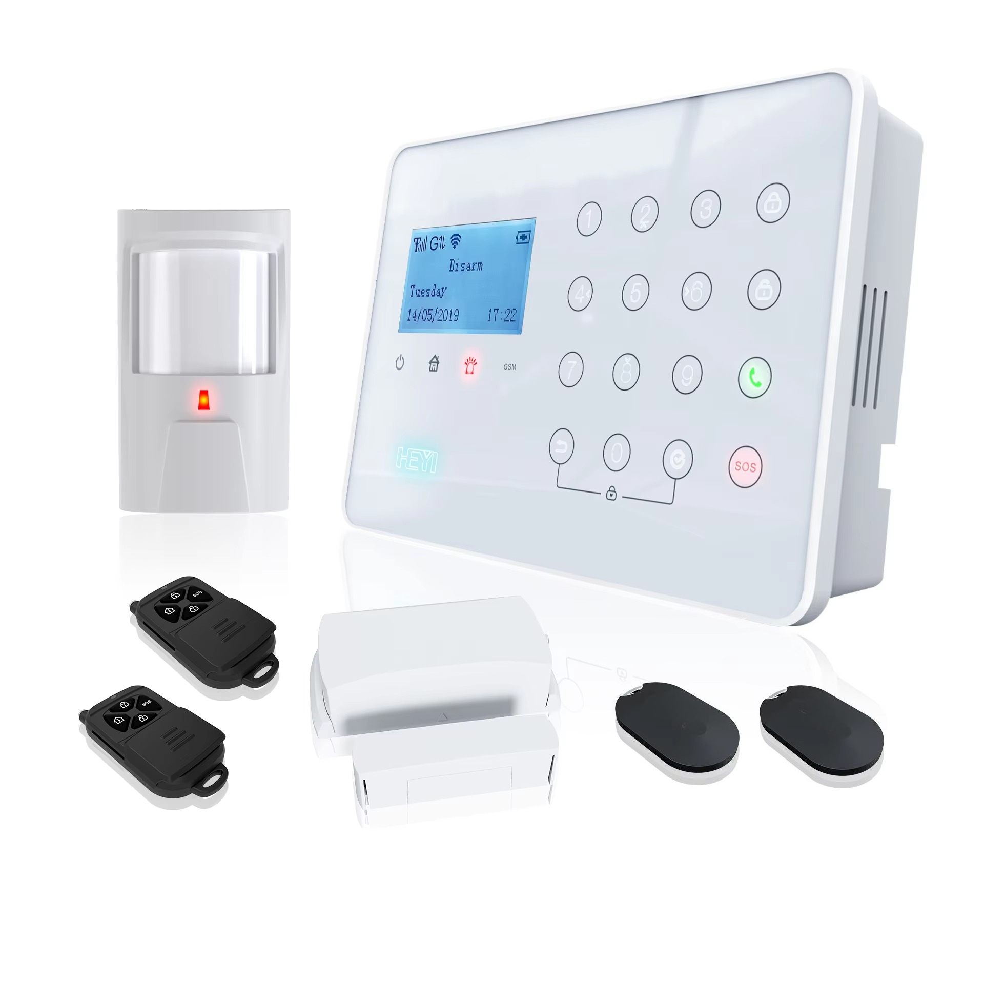 Pir Motion Sensor - ระบบเตือนภัย ระบบรักษาความปลอดภัยไร้สายสำหรับบ้าน เซ็นเซอร์ตรวจจับความเคลื่อนไหว PIR ภายนอกอาคาร ระบบเตือนภัยทางเข้าบ้าน