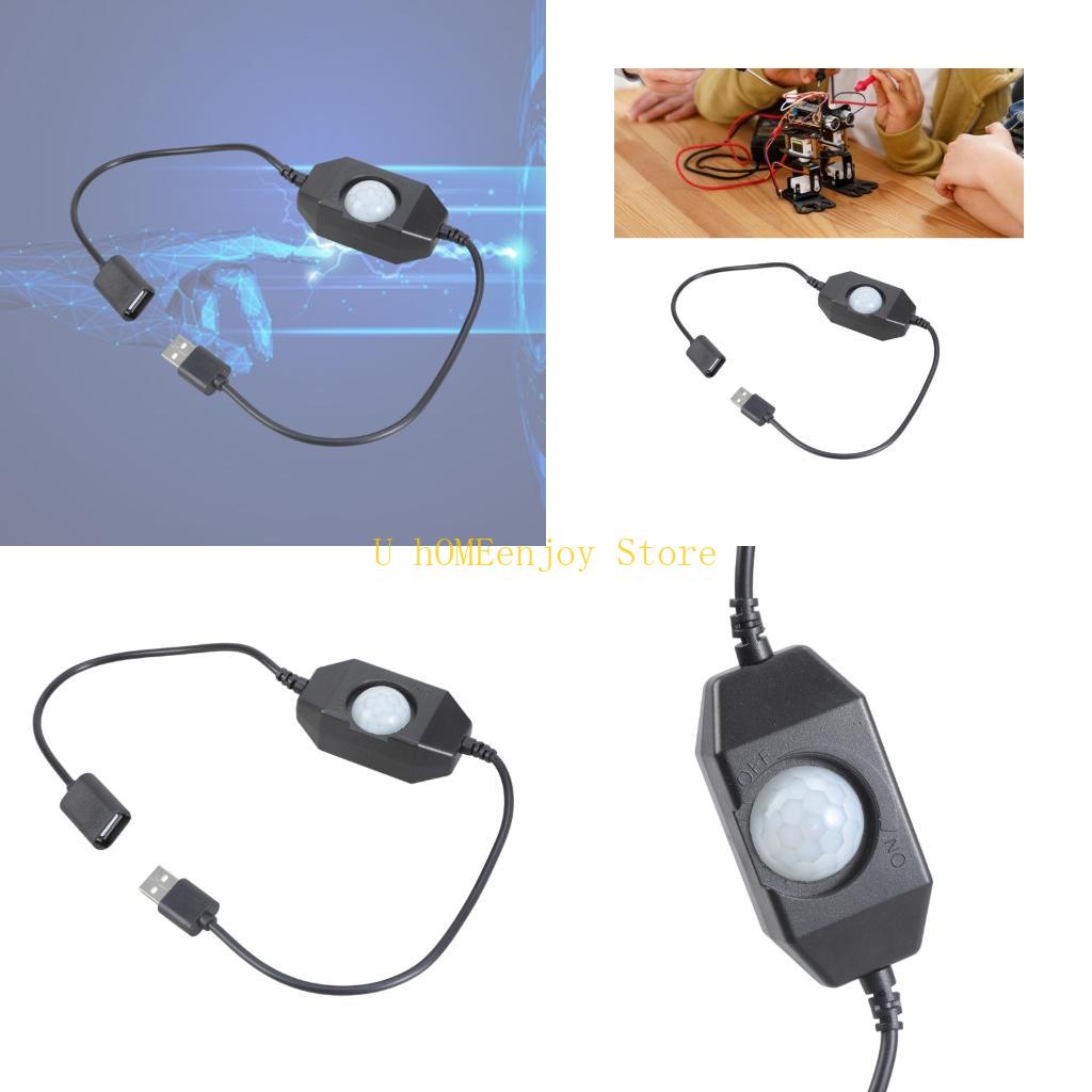 Pir Motion Sensor - สวิตช์ตัวตรวจจับความเคลื่อนไหว B0KF ติดตั้งง่ายสำหรับแถบ LED ที่มีอินเทอร์เฟซ USB