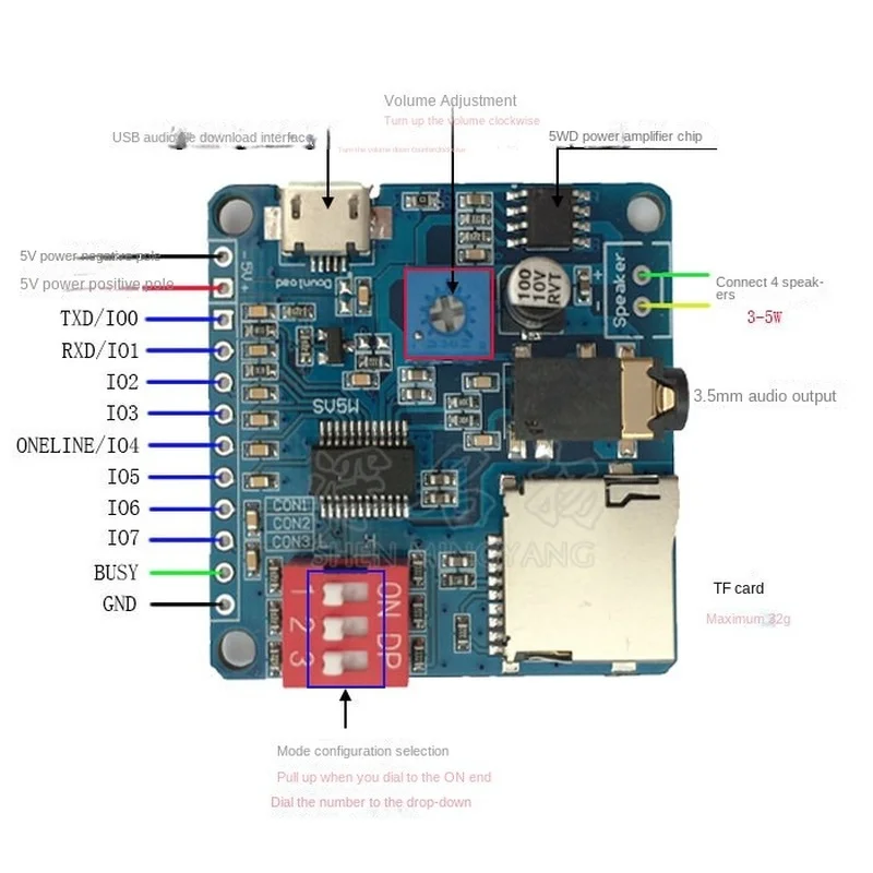 เสียงการเล่นโมดูล Arduino MP3  - Sd Card Module บทวิจารณ์และราคา