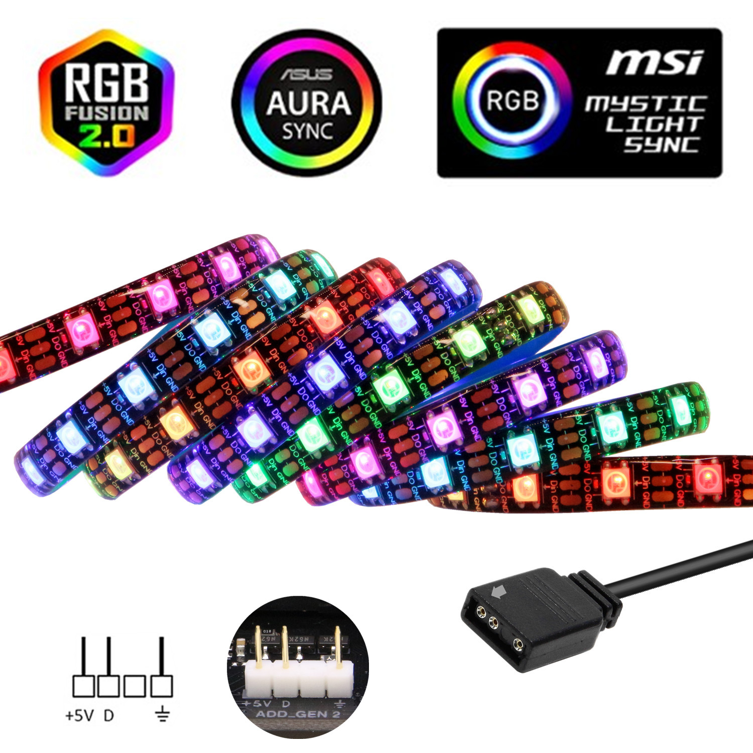 แถบไฟ LED ARGB รุ่น WS2812b 5V - Ws2812B Strip 5V บทวิจารณ์และราคา