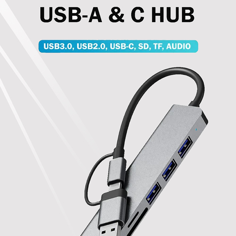 ประเภท C ฮับ USB Splitter 8 ใน - Sd Card Module บทวิจารณ์และราคา
