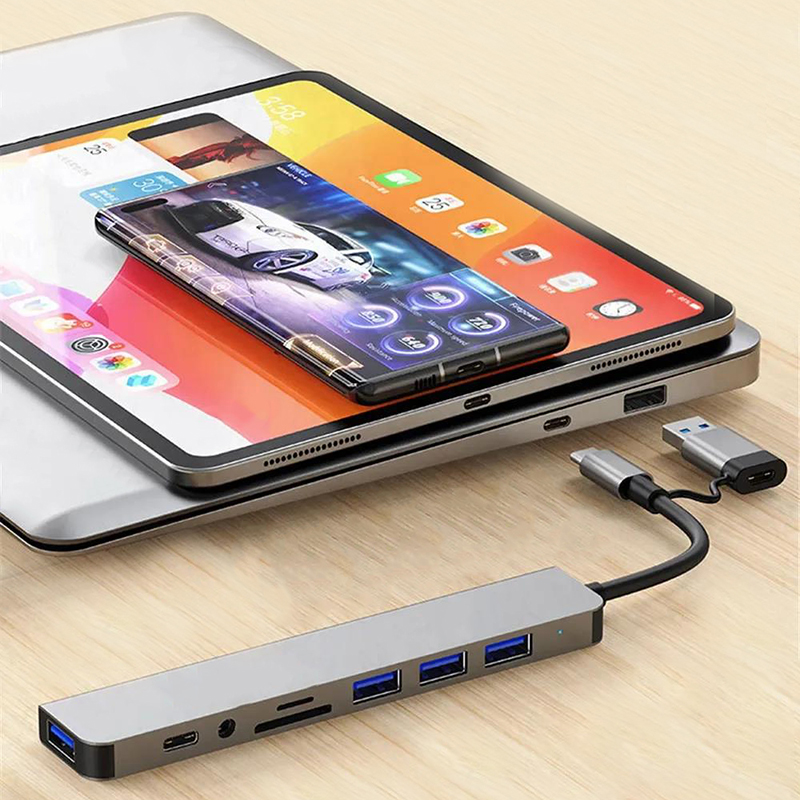 ประเภท C ฮับ USB Splitter 8 ใน - Sd Card Module บทวิจารณ์และราคา