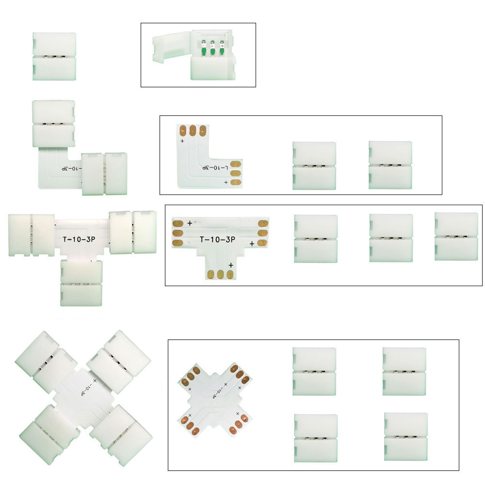 5PCS 10mm L/T/X Shape Connecto - Ws2812B บทวิจารณ์และราคา