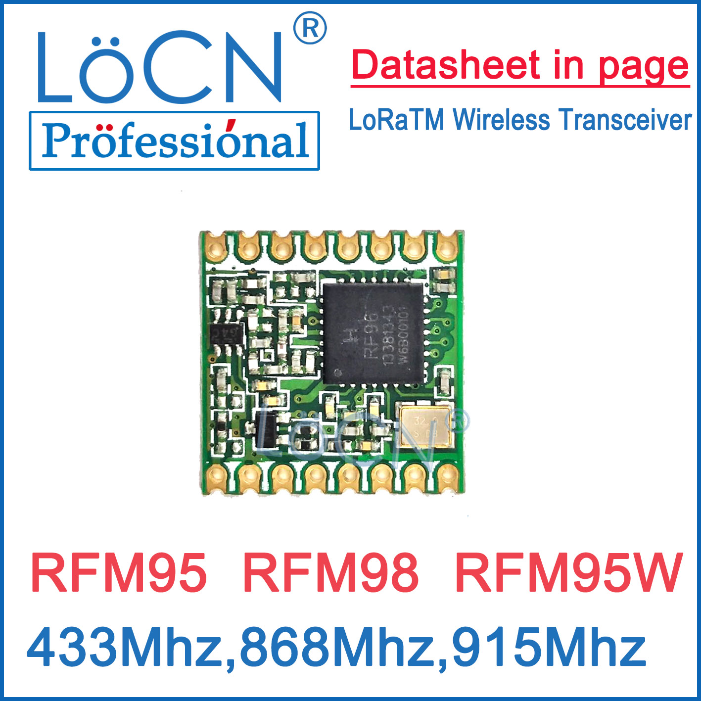 โมดูลรับส่งสัญญาณไร้สาย LoRa R - Lora Rfm95 บทวิจารณ์และราคา